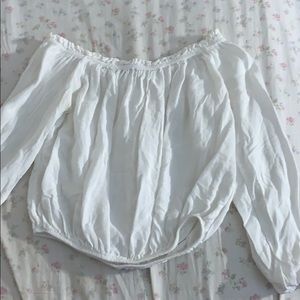 White off the shoulder shirt